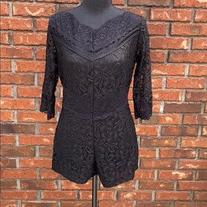 Black lace romper